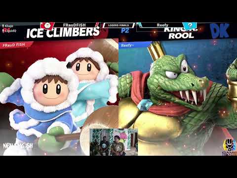 NBH Smash Ultimate 12 Losers Finals - Fraudfish (Ice Climbers) vs Reefy (King K Rool)