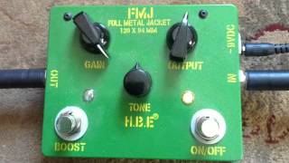 Video thumbnail for H.B.E Homebrew Electronics Fmj Full Metal Jacket Distortion Pedal Demo by Billy Kibble