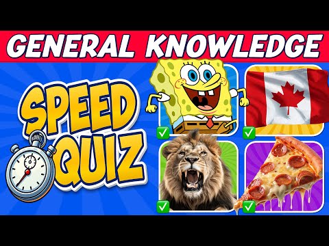 General Knowledge Speed Quiz ⏱️ | 65 Questions Everyone Should Know ⚡