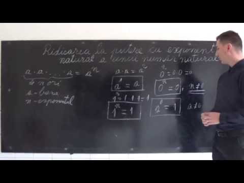 9. Matematica - Puterea cu exponent natural a unui numar natural