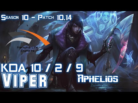HLE Viper APHELIOS vs ASHE ADC - Patch 10.14 KR Ranked