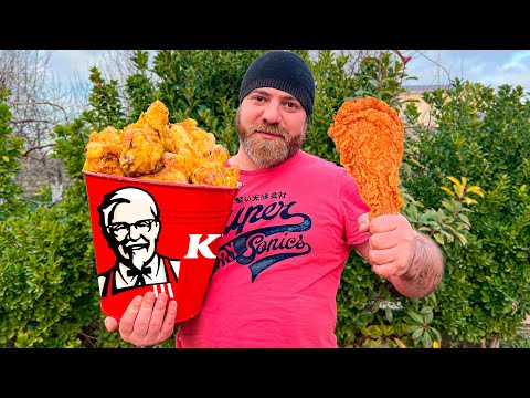 I Cooked A Huge KFC Bucket of Chicken Wings and Legs! Unrealistically Crispy and Delicious