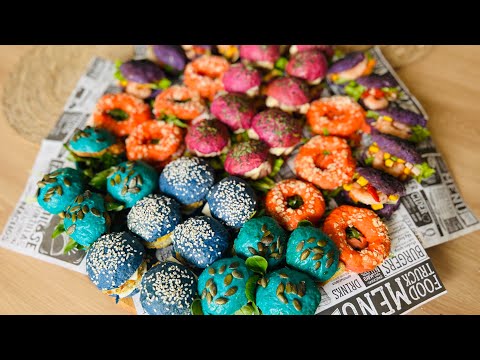 Colored Brioche Buns