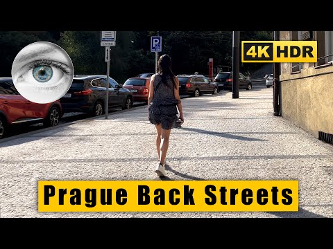 Prague Back Streets 4k walk: Is there life under Nusle Bridge 🇨🇿 Czech Republic HDR ASMR