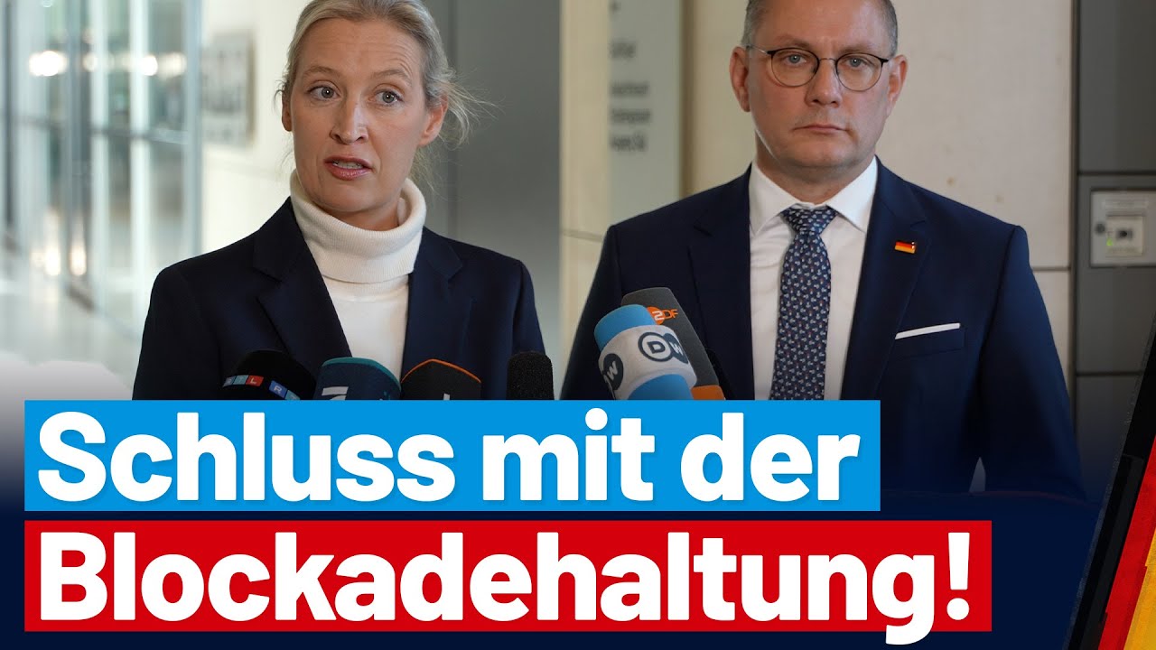 Alice Weidel und Tino Chrupalla zur Ausgrenzung der AfD im Bundestag!