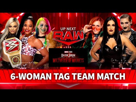 Bianca Belair, Asuka & Liv Morgan Vs Becky lynch, Rhea Ripley & Sonya Deville-Raw 02/05/2022 Español