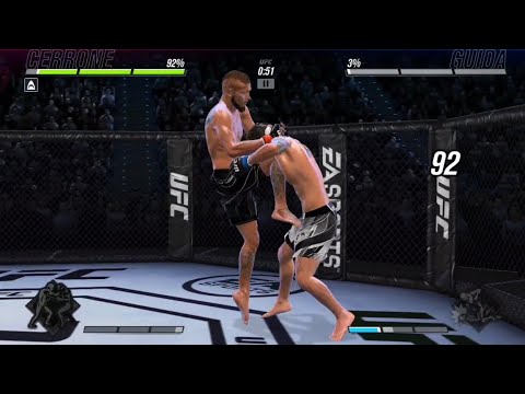 UFC 2 Mobile-EA Sports 🥋 Donald Cerrone Vs Clay Guida🥊Clinch E Joelhada Brutal!