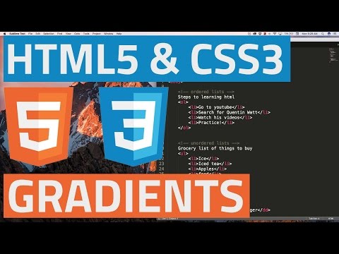 HTML5 and CSS3 beginner tutorial 28 - Gradients