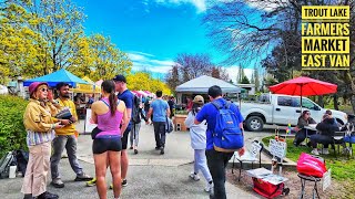 Vancouver Walk 🇨🇦 - Trout Lake Farmers Market (Narrated)