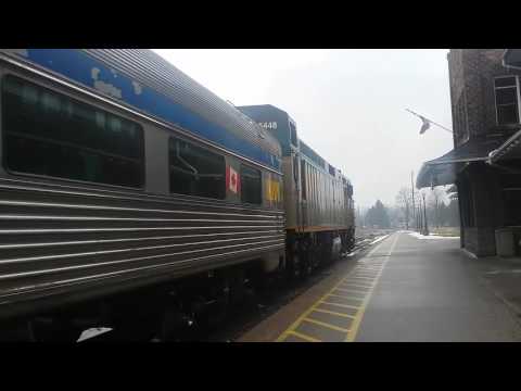 VIA 84 and 85 Arriving and Departing Stratford March 18 2017