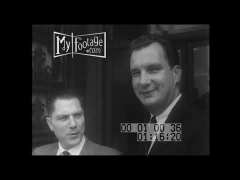 1950s Jimmy Hoffa and his Lawyer, Edward Bennett Williams, Entering the Courthouse (Silent)