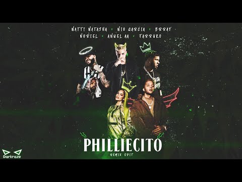 Natti Natasha, Nio Garcia, Brray - Philliecito (Remix) ft. Noriel, Anuel AA, Farruko | Video Lyrics