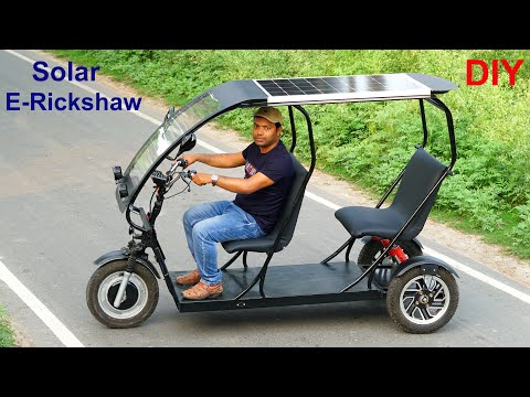 How to Make Mini Solar E-Rickshaw / Homemade Personal Tuk-Tuk