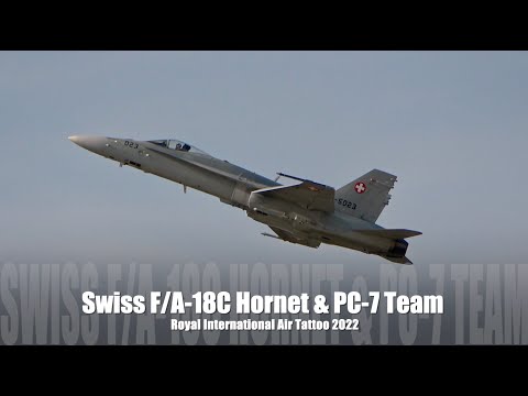 Swiss F/A-18C Hornet & PC-7 Team - Royal International Air Tattoo (RIAT) 2022 (Saturday)
