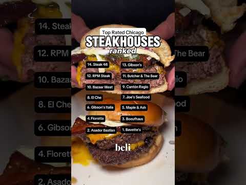 TOP-RATED STEAKHOUSES IN CHICAGO?