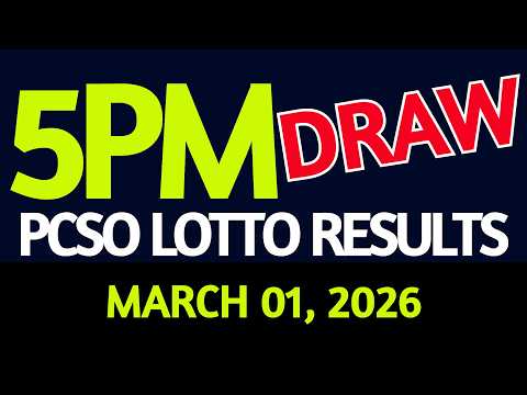 Lotto Result Today 5pm draw March 01, 2026 PCSO