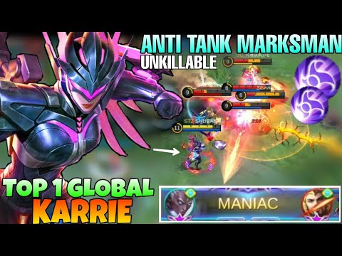Real Best Build Karrie The anti tank hero Delete All Enemies! | Top 1 Global Karrie | Mobile legends