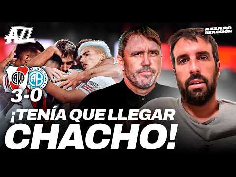 AZZARO REACCIÓN -  TENÍA QUE LLEGAR EL CHACHO: RIVER GOLEÓ A BELGRANO 3-0 EN EL MONUMENTAL