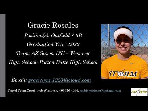 Gracie Rosales Softball Skills Video - 2022 Outfield 3B