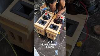 Perakitan Line array 6 inch single + tweeter + CEKSOUND