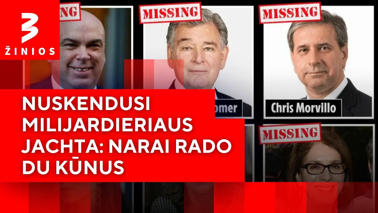 Paskutines nuskendusios superjachtos „Bayesian“ minutes