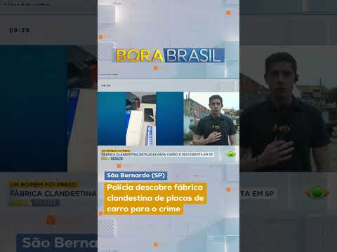 Polícia encontra fábrica clandestina de placas de carros em SP