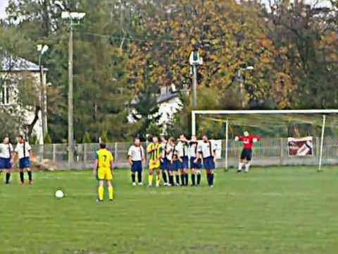 LKS Orzeł Mokre - Lechia 06 Mysłowice 5-0 (rzut wolny Łukasza Kolasy)