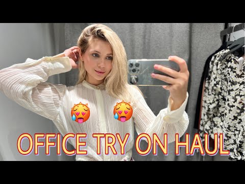 [4K] Transparent Try On Haul | Transparent Office Wear with Mia Sofi