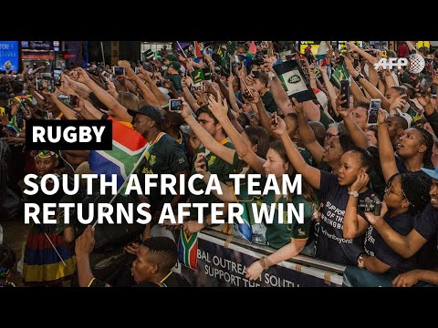 Video Thumbnail: South Africa's Springboks return home after Rugby World Cup triumph | AFP