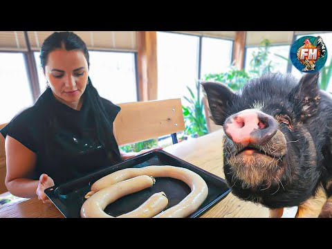 Life in the village. Potato intestine - a dish of Belarusian cuisine.