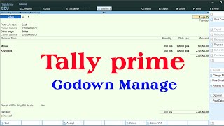 how to create and manage godowns in tally prime | godown management in tally prime | godown