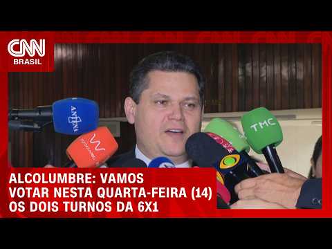 Alcolumbre afirma que os dois turnos da 6×1 serão votados nesta quarta-feira (14) | CNN 360°