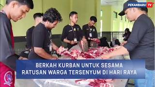 Masjid Raya An Nur Tebar Berkah, 500 Warga Terima Daging Kurban
