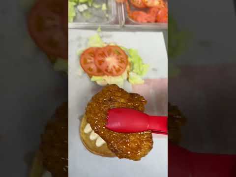 BK POV: How The Burger King Spicy Royal Crispy Chicken Sandwich Is Made #Shorts #Burgerking