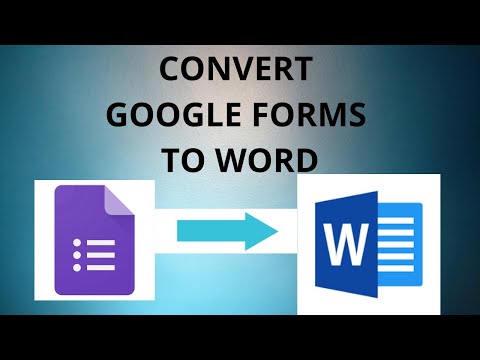 Part of a video titled How to convert google form to word - YouTube