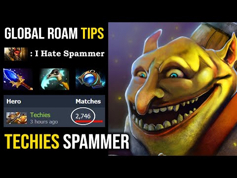 THE BEST & MOST ANNOYING TECHIES SPAMMER EVER - Next Level Bait 100% Pro Roaming Tips DotA 2