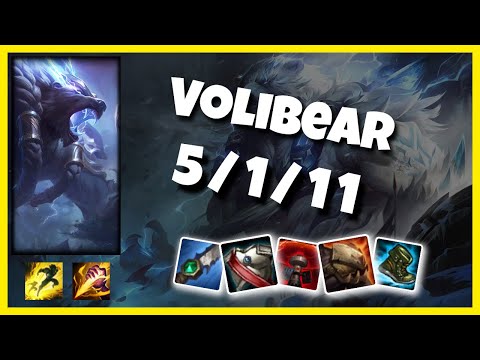 KOREAN Challenger Volibear JUNGLE (5/1/11) vs ZAC Gameplay Replay - Patch 10.20