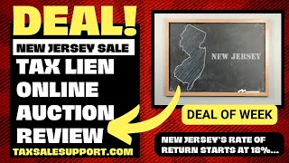 NEW JERSEY TAX LIEN ONLINE AUCTION REVIEW! DEAL OF THE WEEK