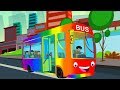 Rainbow Wheels On The Bus Nursery Rhymes Kids Song Children Rhyme Baby Songs