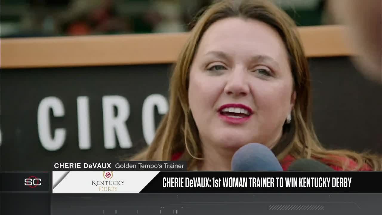 Cherie DeVaux reacts to becoming 1st woman trainer to win Kentucky Derby 🐎 | SportsCenter