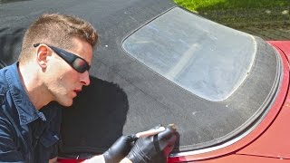 How to Clean Convertible Top & Restore "Yellow" Window