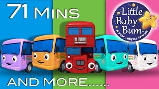 Ten Little Buses | Plus Lots More Nursery Rhymes | 71 Minutes Compilation from LittleBabyBum!