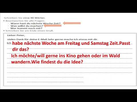 ÖSD A1 │ SCHREIBEN │ Letter writing (A1 german exam) Nr.12