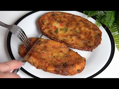 Kartoffelschnitzel. Schmeckt besser als Fleisch. Hast du Kartoffeln so gekocht? Ohne Eier. #live-TV