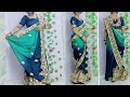 Heavy Border Saree Draping Style For Short Height Ladies Heavy Saree Draping Style Step By Step