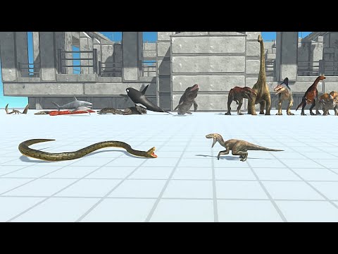 ALL DINOSAURS VS AQUATICS + REPTILES - Animal Revolt Battle Simulator