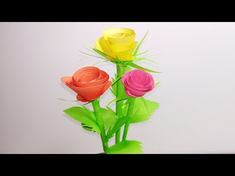 How to make paper rose flowers, DIY small rose flower with paper! Jarine's Crafty Creation Video