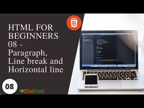 HTML For Beginners 08 Paragraph Line break and Horizontal line