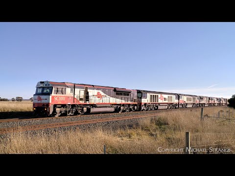 SCT 5PM9 Freight Train With Six Diesel Locomotives (23/6/2024) - PoathTV Australian Railways