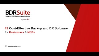 Vidéo de BDRSuite